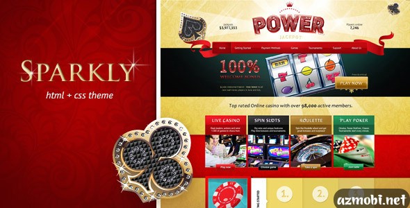 Power Jackpot - glossy and shiny HTML theme