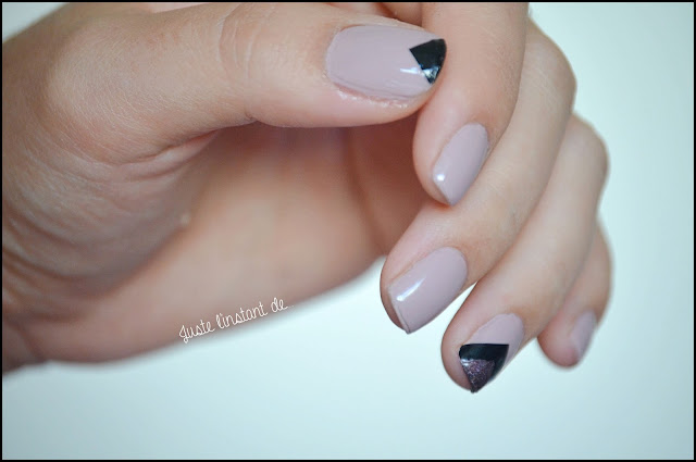 nail art nude parme et triangle