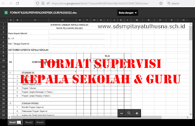 Download Contoh Format Supervisi Kepala Sekolah dan Guru Terbaru