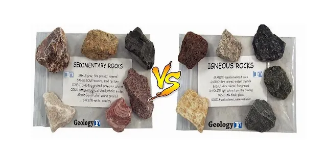 Differences Between Sedimentary Rocks and Igneous Rocks