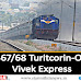 Speeding up of 19567/68 Turitcorin-Okha Vivek Express and operation via Madurai-Tirumangalam-Virudunagar
