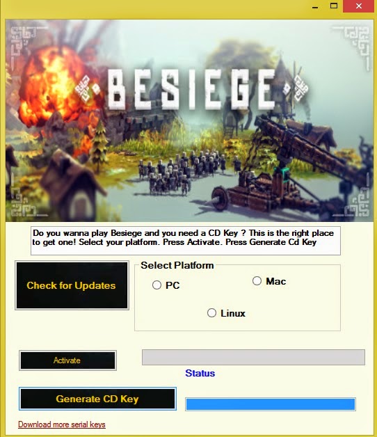 besiege free serial key
