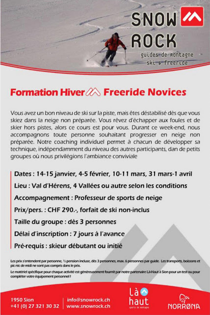 Week-end freeride novices 14-15 janvier 2012 - evolène, val d'hérens