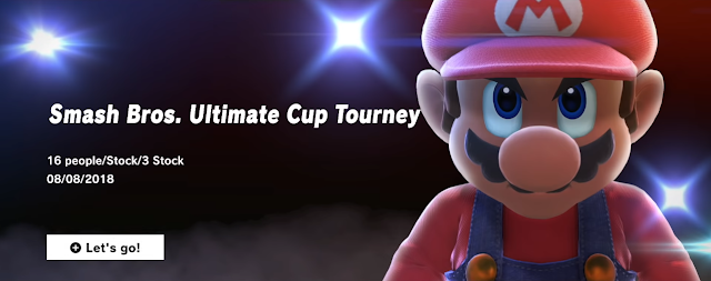 Super Smash Bros. Ultimate Tourney Mode screen angry determined Mario fierce look in his eyes