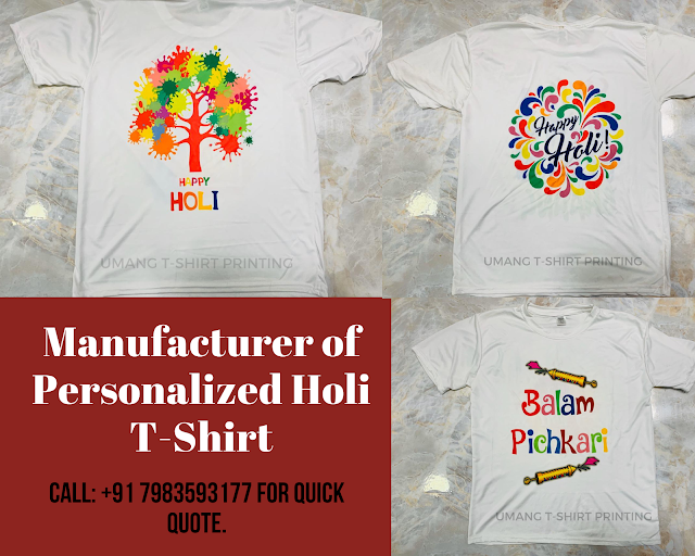 Customized Holi T-Shirts Holi T-Shirt Wholesale printed holi t shirt Rang Barse Holi Special Printed T-Shirt, Rang Barse Holi Couple T-shirt,  holi festival holi t shirt holi t shirt design