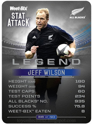 Weet-Bix Cards 2019 All Blacks Stat Attack Rugby Set - Legend Card #33 Jeff Wilson