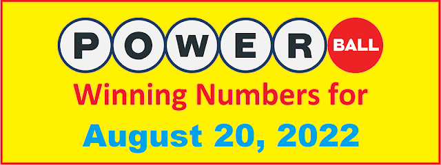 PowerBall Winning Numbers for Saturday, August 20, 2022