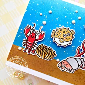 Sunny Studio Stamps: Best Fishes Ocean Themed Card by Franci Vignoli