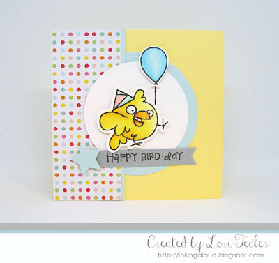 Happy Bird-Day card-designed by Lori Tecler/Inking Aloud-stamps from Paper Smooches