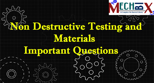 Non Destructive testing and Materials model question set