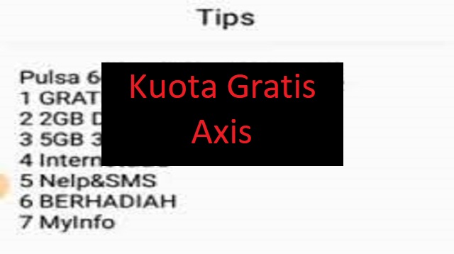 Kuota Gratis Axis