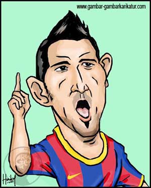 gambar gambar karikatur karikatur pemain sepak bola david villa
