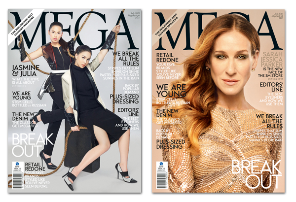 Julia Barretto, Jasmine Curtis-Smith and Sarah Jessica Parker on Mega July 2013 Cover