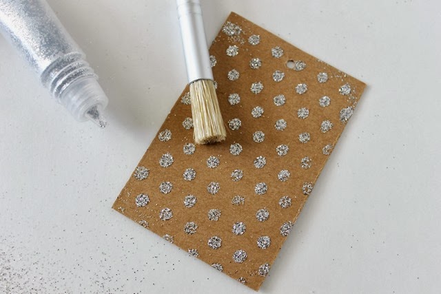 gift tags with glitter