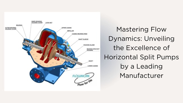 Mastering Flow Dynamics: Unveiling the Excellence of Horizontal Split Pumps by a Leading Manufacturer