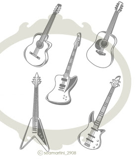 Image Guitar Vinyl Decal