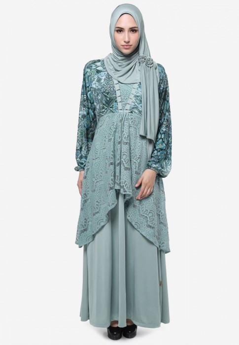 50 Gambar Model Baju Batik Gamis Kombinasi Terbaru ~ Ayeey.com