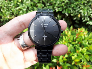 Jam Tangan Alexandre Christie AC 8597 MD BIPBA Men Black Dial Back Stainless Steel Like New