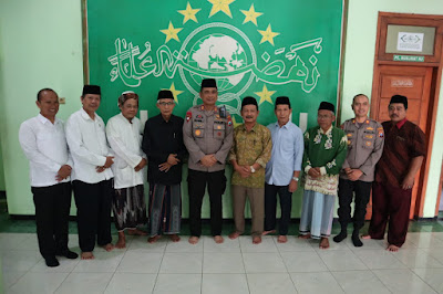 Kapolres Bojonegoro Silaturahmi dengan PCNU, Sinergitas untuk Harkamt