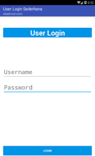 User Login No Database Android