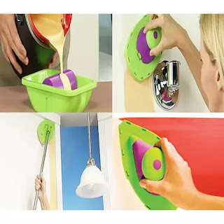 Painting Roller Tray Sponge Set Kit Household Decorative Brush Point Paint Tools