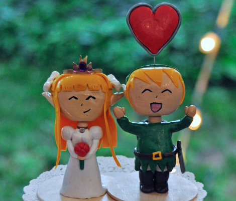 Cute Zelda Wedding Cake Toppers 1206 PM Favors and Decor 