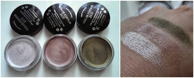 Bourjois creme shadows and swatched