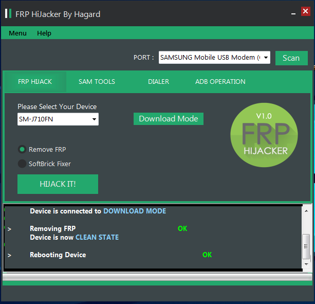 how to remove frp samsung j600g adb file