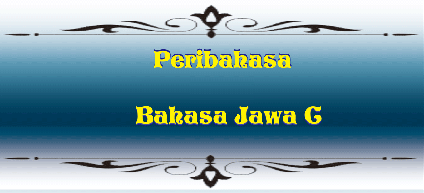 Peribahasa Bahasa Jawa C