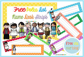 Free PDF file Polka Dot Desk Stips