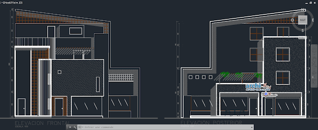 Family house 4 floors in AutoCAD 