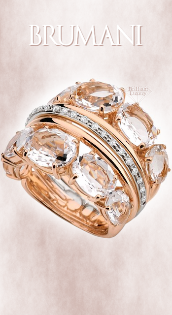 ♦Brumani Looping Shine rose gold ring #jewelry #brilliantluxury