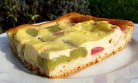 Rhabarberkuchen mit Quarkguss