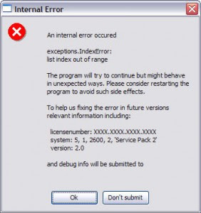 Internal Errors Fix