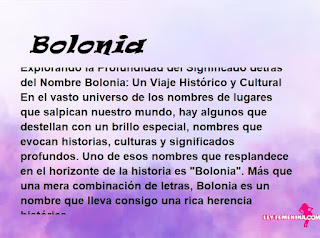 significado del nombre Bolonia