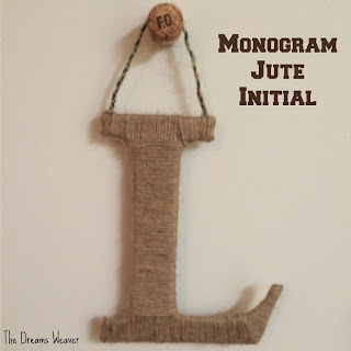 Monogram Jute Initial~  The Dreams Weaver