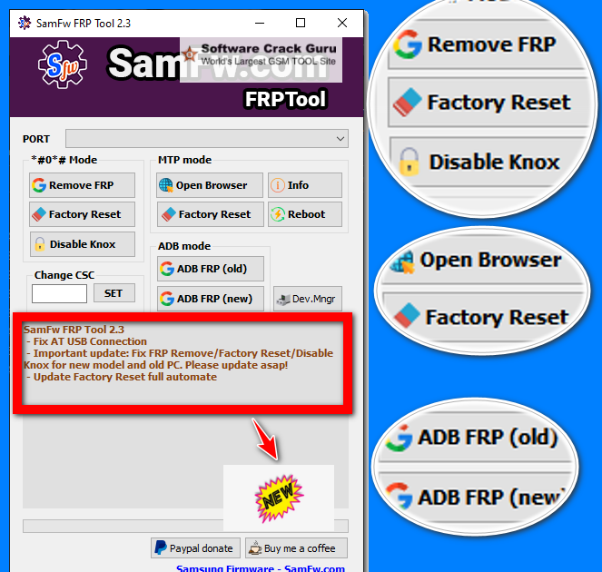 Arafatshopunlocker - SamFw FRP Tool 3.0 - Remove Samsung FRP one click  Remove FRP with one click Connect the phone to the PC, and install the  Samsung driver if you have not