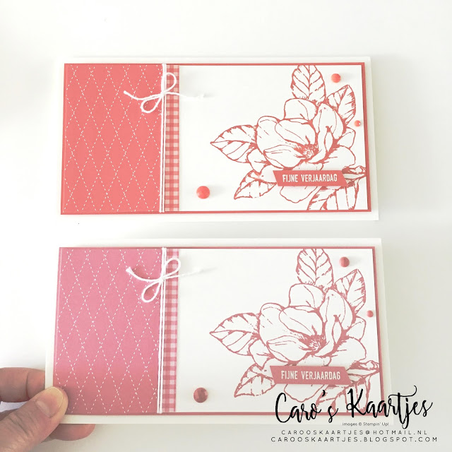 Stampin' Up! hobbymaterialen zijn verkrijgbaar via Caro's Kaartjes. Voor meer informatie mail naar carooskaartjes@hotmail.nl of kijk op https://carooskaartjes.blogspot.com/