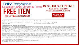 free Bath And Body Works coupons for december 2016