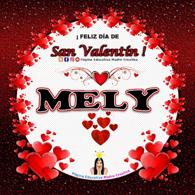 Feliz Día de San Valentín - Nombre Mely