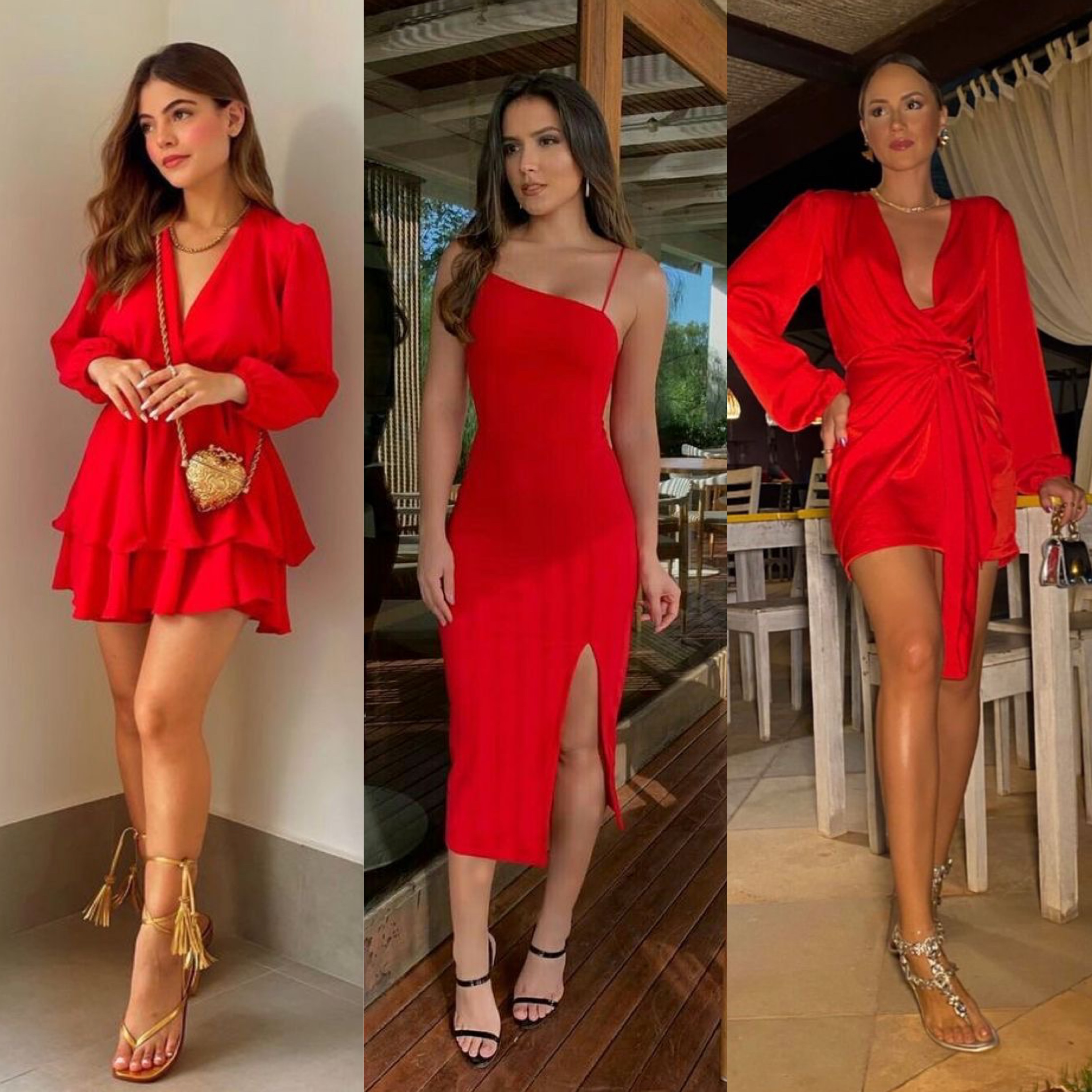 Look vestido vermelho natal