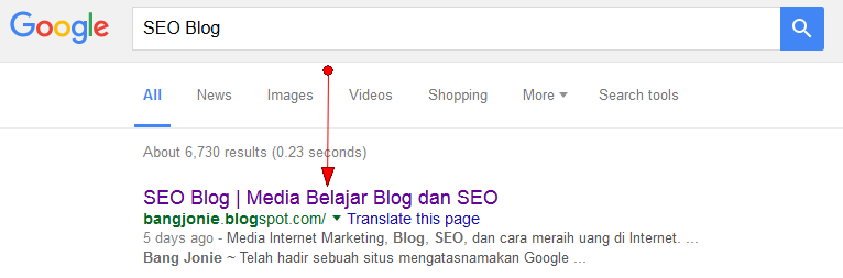 Cara buat judul halaman beranda blog | SEO Blog