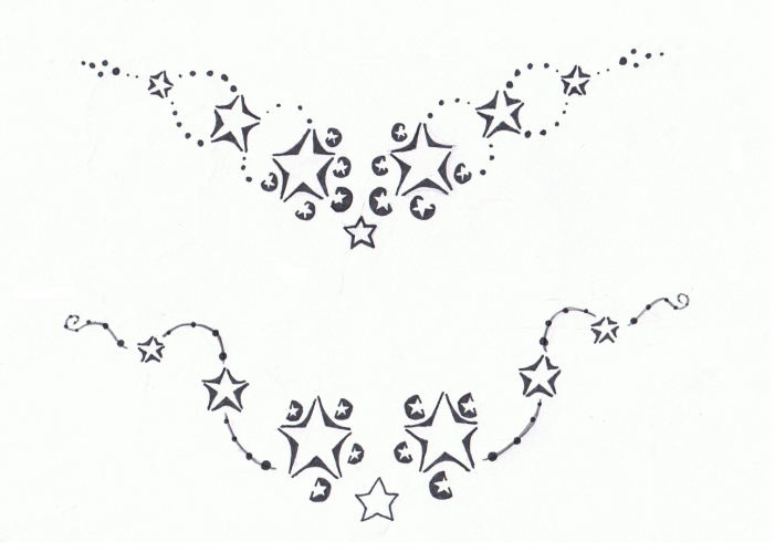 star lower back tattoo designs