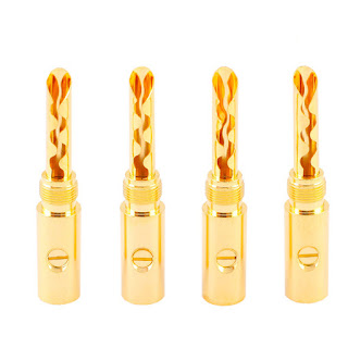 12 pcs Audio Speaker banana plug Audio Jack connector 24K Gold plated