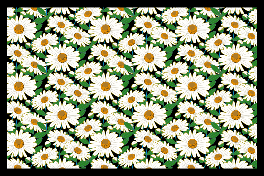 White Daisy Patterns Vector