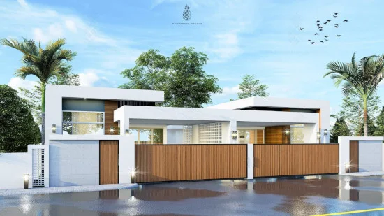Rumah modern minimalis cluster atau dempet