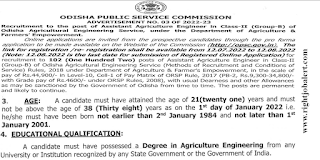 Assistant Agriculture Engineering Jobs in OPSC