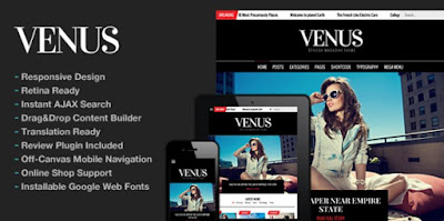 Download Venus – Responsive News Magazine Blog Theme Free