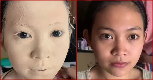 Manten Jawa klasik dimakeup super tebal bak ditepungi, hasilnya manglingi dengan riasan looks Korea