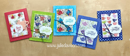 Stampin' Up! Tea Boutique Cards with 2022-2024 In Colors ~ www.juliedavison